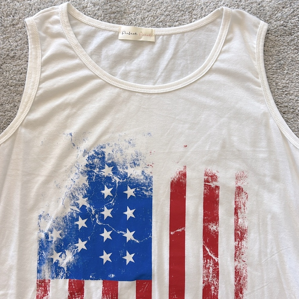 American Flag Print Tank - Picture 4 of 8